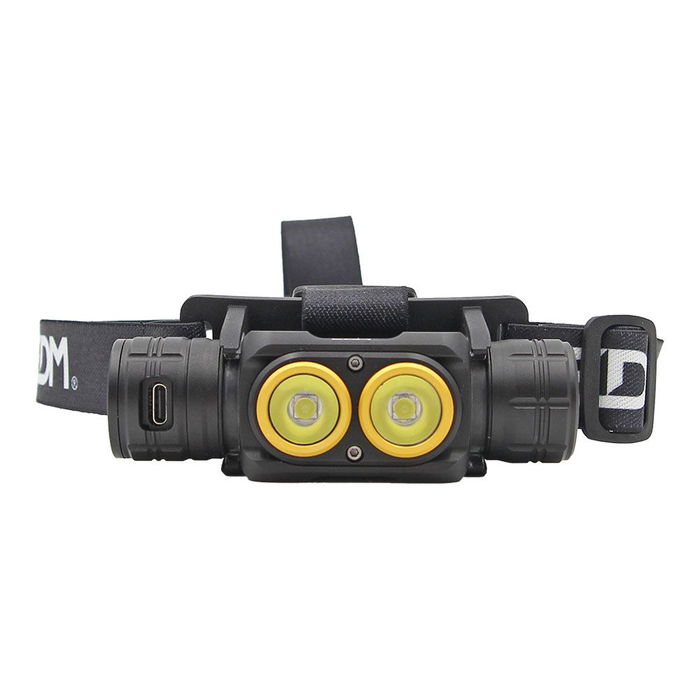 EDM Thunder Track Linterna Frontal LED Recargable 3000 Lúmenes, 5 Modos Luz, IP44, Batería 2600 mAh Tipo-C, con Imán y Cabeza