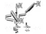 LogiLink Soporte para triple monitor de 13-32 pulgadas en aluminio con 2 resortes de gas