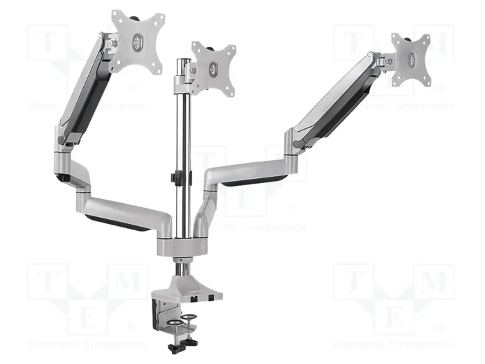 LogiLink Soporte para triple monitor de 13-32 pulgadas en aluminio con 2 resortes de gas LogiLink Soporte para triple monitor de 13-32 pulgadas en aluminio con 2 resortes de gas