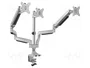 LogiLink Soporte para triple monitor de 13-32 pulgadas en aluminio con 2 resortes de gas