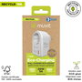 muvit for change enchufe 2 Tipo C 20W + 1 USB blanco