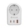 muvit for change enchufe 2 Tipo C 20W + 1 USB blanco