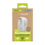 muvit for change enchufe 2 Tipo C 20W + 1 USB blanco