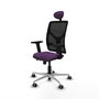 PIQUERAS Y CRESPO Silla de oficina Motilla con mecanismo Sincro/Traslack Morado y Negro