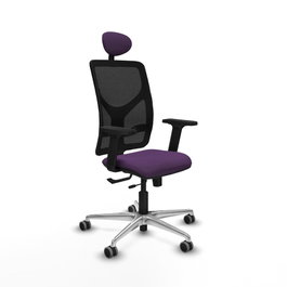 PIQUERAS Y CRESPO Silla de oficina Motilla con mecanismo Sincro/Traslack Morado y Negro