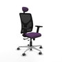 PIQUERAS Y CRESPO Silla de oficina Motilla con mecanismo Sincro/Traslack Morado y Negro