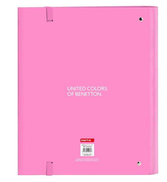 Carpeta de anillas Benetton Spring Azul cielo 27 x 32 x 3.5 cm