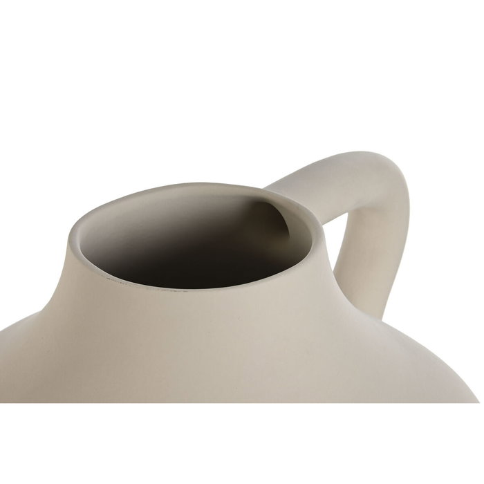 DKD Home Decor Jarrón de Gres Artesanal Beige 34x30x48 cm