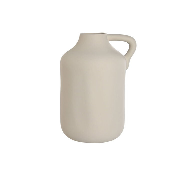 DKD Home Decor Jarrón de Gres Artesanal Beige 34x30x48 cm