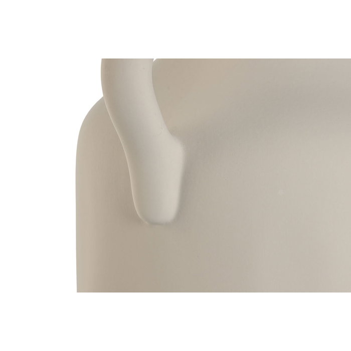 DKD Home Decor Jarrón de Gres Artesanal Beige 34x30x48 cm