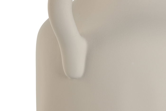 DKD Home Decor Jarrón Urban de Gres Beige, 34 x 48 x 34 cm, con Asa