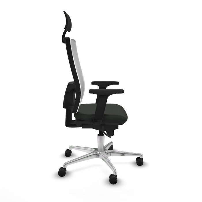 PIQUERAS Y CRESPO Silla de oficina Horna con mecanismo Sincro, Negro y Blanco