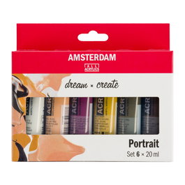 Amsterdam Set de acrílicos para retrato 6 x 20 ml
