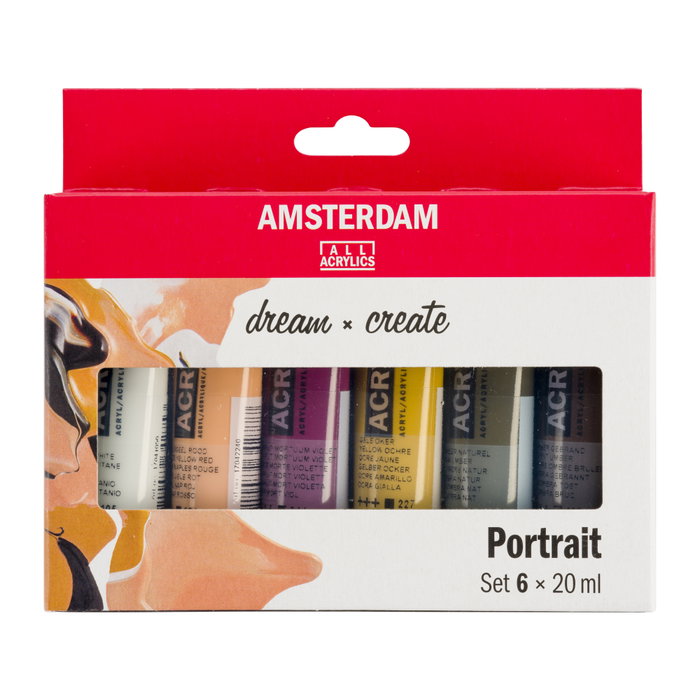 Amsterdam Set de acrílicos para retrato 6 x 20 ml Amsterdam Set de acrílicos para retrato 6 x 20 ml