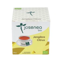 JOSENEA Jengibre-Citrus 10 Piramides Ensobradas Bio
