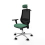 PIQUERAS Y CRESPO Silla de oficina Mardos con mecanismo Sincro, Verde esmeralda y Negro