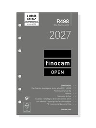 FINOCAM Recambio de Agenda Anual 2027 R498 Open 400 91x152 mm