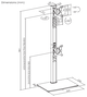 Aisens Soporte de Mesa para 2 Monitores/TV 17-34 pulgadas, Negro