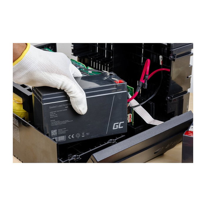 Green Cell Batería AGM Sellada de Plomo-Ácido AGM25 VRLA 12V 75Ah (7.5Ah/2800 mAh), Universal, Negro