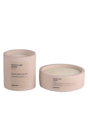 Aberto Design Velas Watch Me Burn con Esencia de Ámbar - Set de 2 Velas de Hormigón Beige para el Hogar