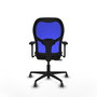 PIQUERAS Y CRESPO Silla de oficina Jorquera con mecanismo Sincro/Traslack, Azul y Negro