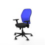 PIQUERAS Y CRESPO Silla de oficina Jorquera con mecanismo Sincro/Traslack, Azul y Negro