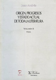 Origen, progresos y estado actual de toda la literatura, Juan Andrés - VERBUM