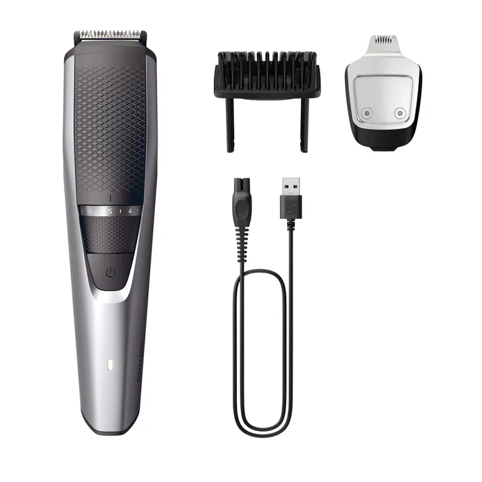 Philips Barbero Recortador de Barba Series 3000 BT3239/15 - 20 Ajustes de Precisión, Sistema Lift & Trim, Uso 90 Min, Negro y Plata