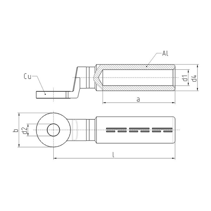 Klauke 367R8 Terminal de 70 mm² M8 (10 unidades)