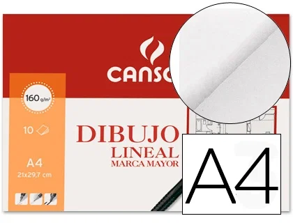 Canson Minipack Dibujo Lineal 10 Hojas 160 g/m² Din A4 Canson Minipack Dibujo Lineal 10 Hojas 160 g/m² Din A4