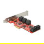 DeLOCK 89384 Controlador de Memoria SATA 10 Puertos, PCIe, SATA 3.0 6 Gbit/s Interno, Compatible con Hot-Plug