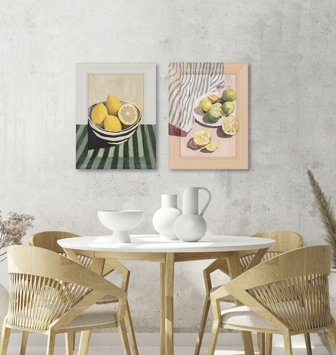 DKD Home Decor Cuadro Lienzo PS 30x40 Pintado a Mano Surtido de 2