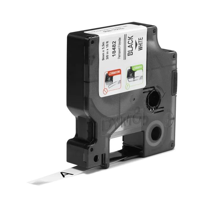 Dymo Rhino Cinta ID1-9 Negro/blanco Poliéster 9mm x 5,5m