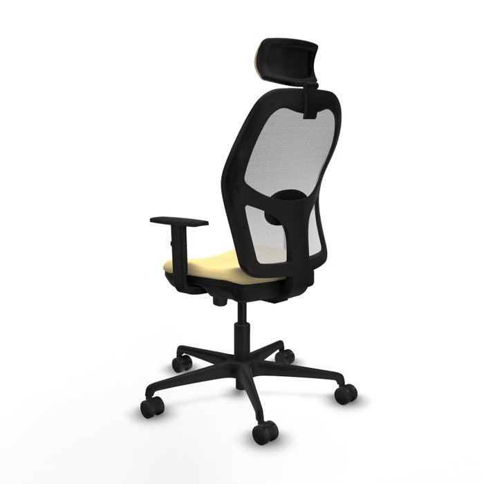 PIQUERAS Y CRESPO Silla de oficina Jorquera con mecanismo Sincro/Traslack, Similpiel Crema y Malla Blanco PIQUERAS Y CRESPO Silla de oficina Jorquera con mecanismo Sincro/Traslack, Similpiel Crema y Malla Blanco