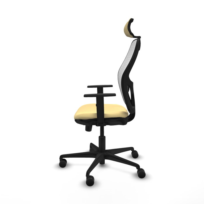 PIQUERAS Y CRESPO Silla de oficina Jorquera con mecanismo Sincro/Traslack, Similpiel Crema y Malla Blanco PIQUERAS Y CRESPO Silla de oficina Jorquera con mecanismo Sincro/Traslack, Similpiel Crema y Malla Blanco