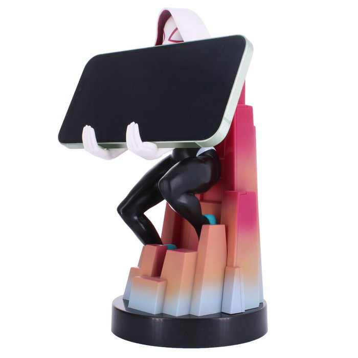 Cable Guy Soporte Figura Spider Gwen Spiderman Marvel 20cm para Mandos y Móviles
