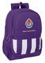 Mochila Escolar Real Valladolid C.F. Blanco Morado 32 x 44 x 16 cm