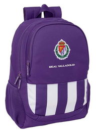 Mochila Escolar Real Valladolid C.F. Blanco Morado 32 x 44 x 16 cm