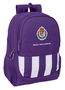 Mochila Escolar Real Valladolid C.F. Blanco Morado 32 x 44 x 16 cm