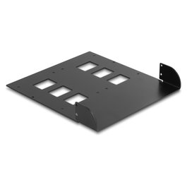 DeLOCK Marco de instalación metálico para 2 x Mobile Rack 47011/47005, 5.25 pulg. en color negro