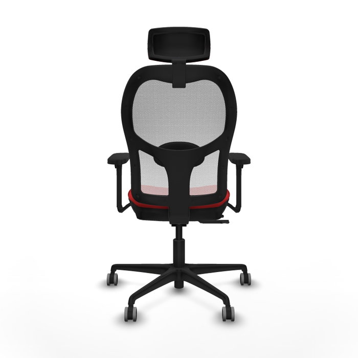 PIQUERAS Y CRESPO Silla de oficina Jorquera con mecanismo Sincro/Traslack Rojo y Blanco