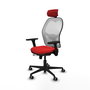 PIQUERAS Y CRESPO Silla de oficina Jorquera con mecanismo Sincro/Traslack Rojo y Blanco