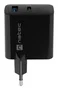 Natec NUC-2143 Cargador Rápido GaN 45W con Power Delivery 3.0 y Quick Charge 3.0 - 2 Puertos (1x USB-C + 1x USB-A) para Móvil, Negro