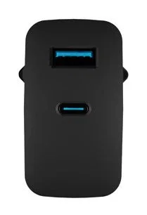 Natec NUC-2143 Cargador Rápido GaN 45W con Power Delivery 3.0 y Quick Charge 3.0 - 2 Puertos (1x USB-C + 1x USB-A) para Móvil, Negro