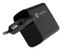 Natec NUC-2143 Cargador Rápido GaN 45W con Power Delivery 3.0 y Quick Charge 3.0 - 2 Puertos (1x USB-C + 1x USB-A) para Móvil, Negro