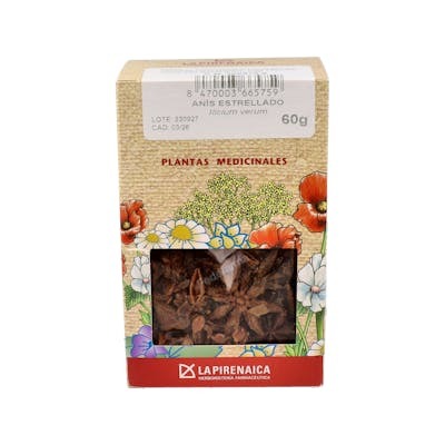 LA PIRENAICA Anís Estrellado (Badiana) Trociscos 60 g LA PIRENAICA Anís Estrellado (Badiana) Trociscos 60 g