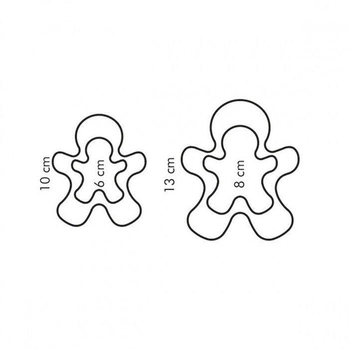 Tescoma Moldes cortadores dobles forma muñeco de jengibre Delicia, 2 piezas