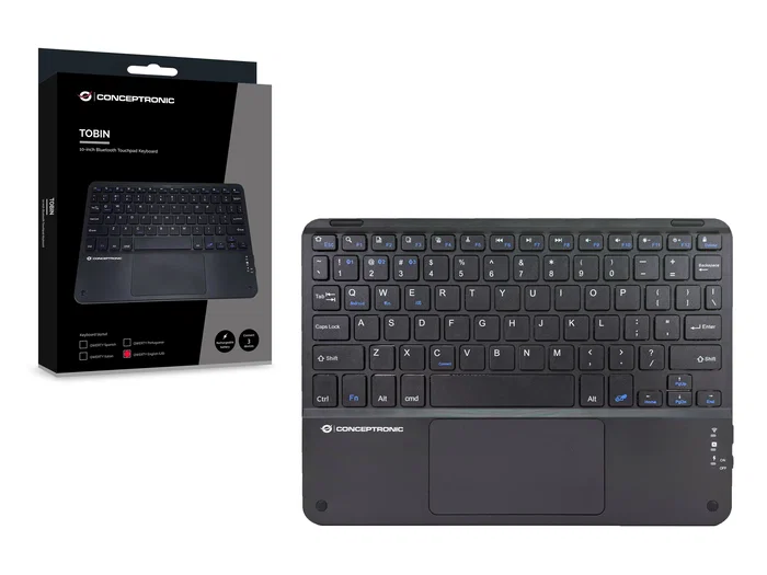 Conceptronic Tobin01bus Teclado Mini Bluetooth 10" Inglés con Touchpad