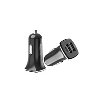 Terratec ChargeAir Car - Cargador de Coche con Carga Rápida para Smartphone, 2 Puertos USB, 10W, Color Negro