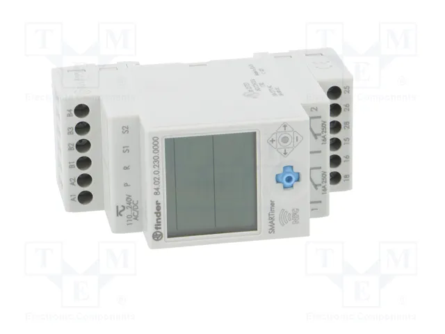 FINDER Programador de tiempo 0,1s÷9999h SPDT x2 250VAC/16A IP20